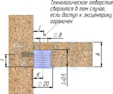 Эксцентрик усиленный в металлическом корпусе 16 мм никель